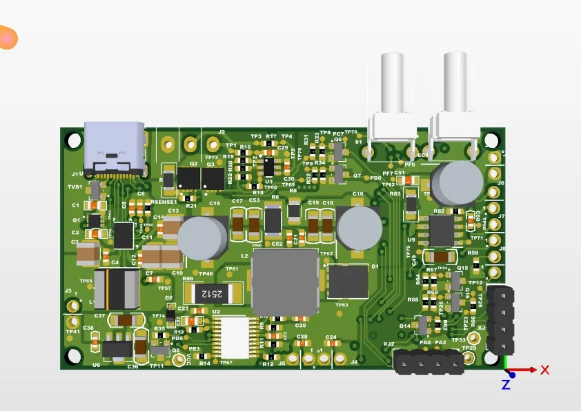 PCB multicapa ensamblada con USB-C, poblada y lista para su puesta en marcha