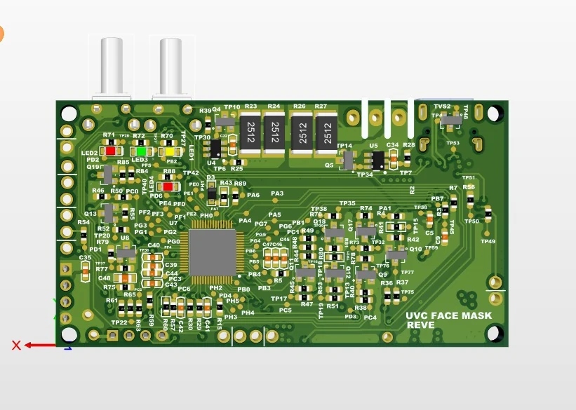 Una PCB multicapa personalizada diseñada por Xari, poblada y lista para su puesta en marcha