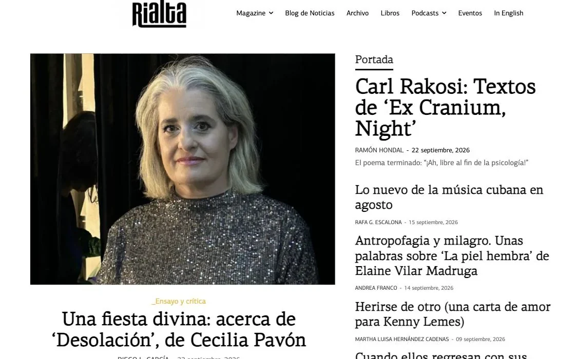 Rialta&mdash;a magazine of Cuban and Latin American culture&mdash;whose editorial archive Xari made searchable with a local-model AI layer.